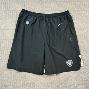 Nike Las Vegas Raiders Shorts Mens XXL Black NFL Football Dri Fit On Field